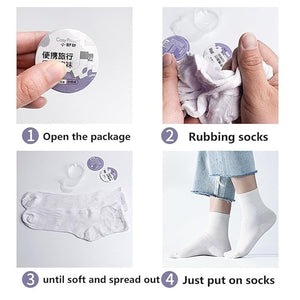 Disposable Compression Travel Socks Pair for Men/Womem