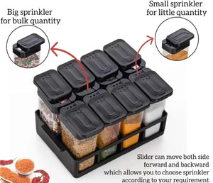 8 Pcs Spice Sets Airtight Jar Masala Box