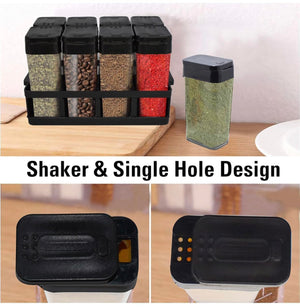 8 Pcs Spice Sets Airtight Jar Masala Box